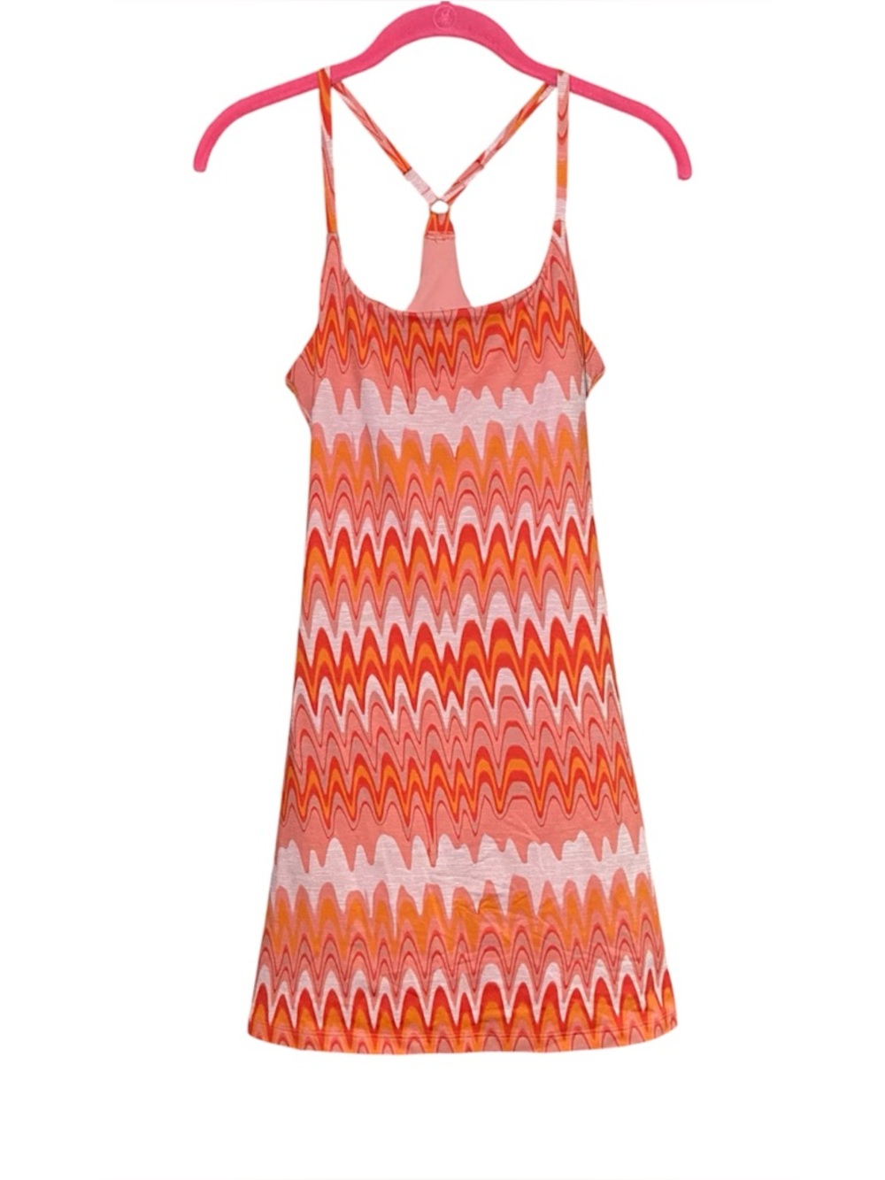 Outdoor Voices TechSweat Move Free Dress Womens S Orange Grapefruit Helios - Picture 3 of 6